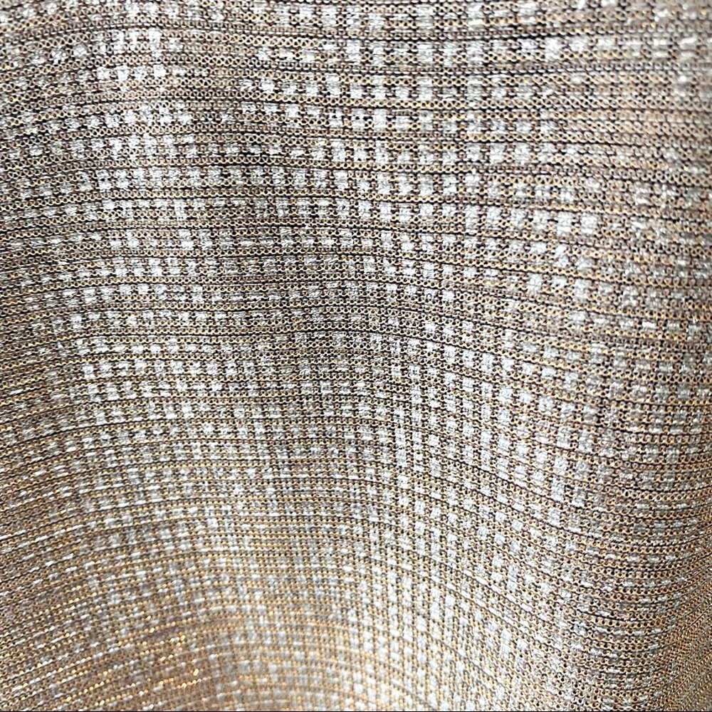 Italian Designer Vicolo Metallic Golden Top Size M - Picture 3 of 6